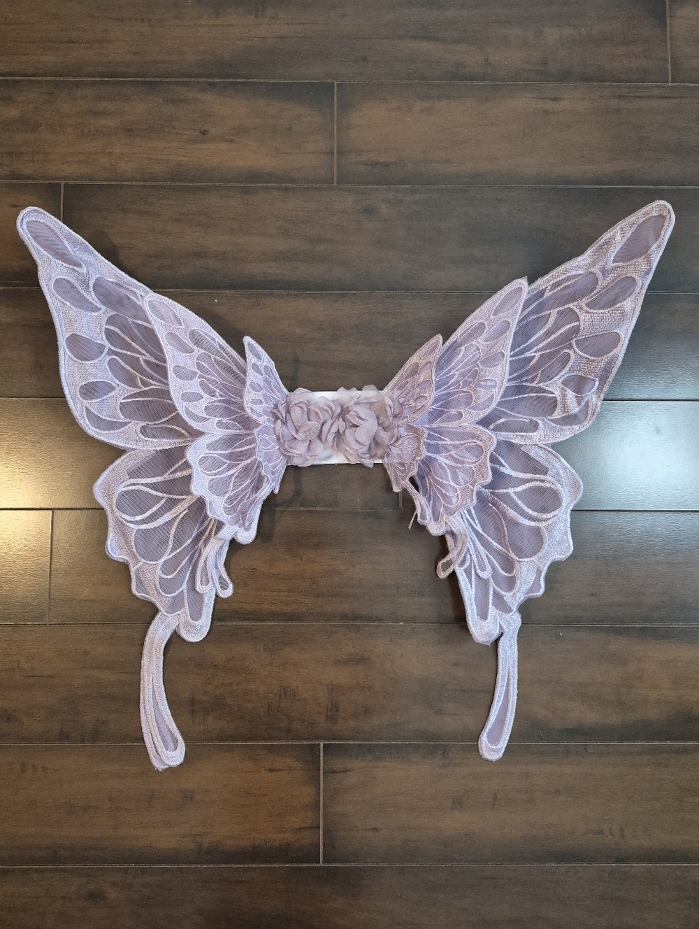 Lolita Fashion EGL Kawaii Lace Butterfly Wing Back Harness in Dusty Lavender